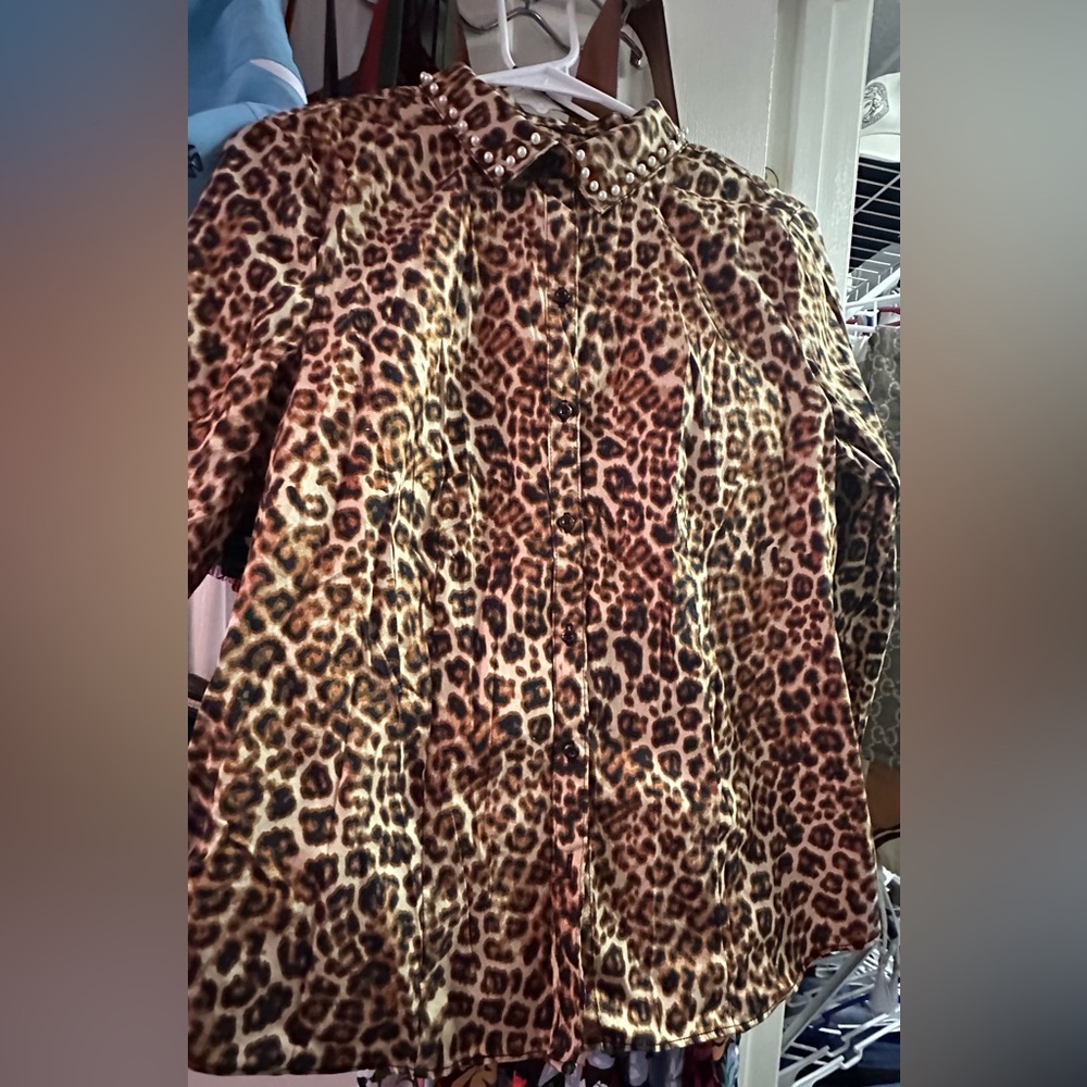 Charter Club Leopard Print Blouse
